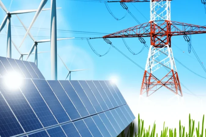 smart grid and renewable sources concept